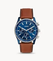 Sullivan Multifunction Brown Leather Watch