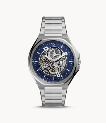 Evanston Automatic Stainless Steel Watch - BQ2620 - Fossil