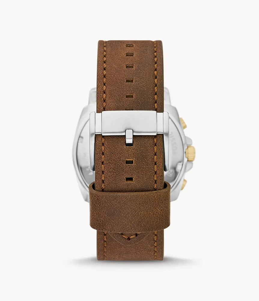 Privateer Chronograph Medium Brown Leather Watch