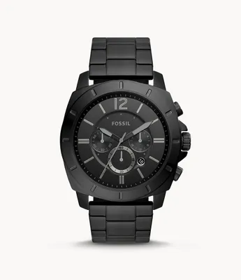 Montre chronographe Privateer en acier inoxydable noir