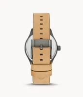 Easton Three-Hand Tan Leather Watch