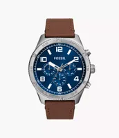 Brox Multifunction Brown Leather Watch