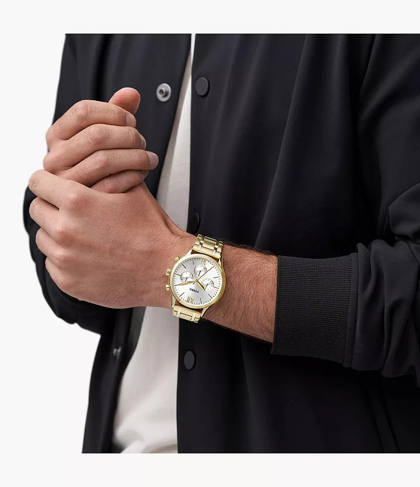 Fenmore Multifunction Gold-Tone Stainless Steel Watch