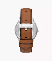 Fenmore Three-Hand Brown Leather Watch