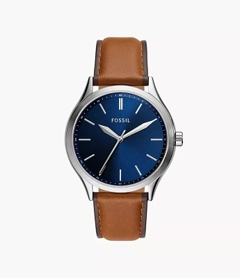 Fenmore Three-Hand Brown Leather Watch