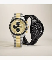 Autocross Multifunction Two-Tone Stainless Steel Watch