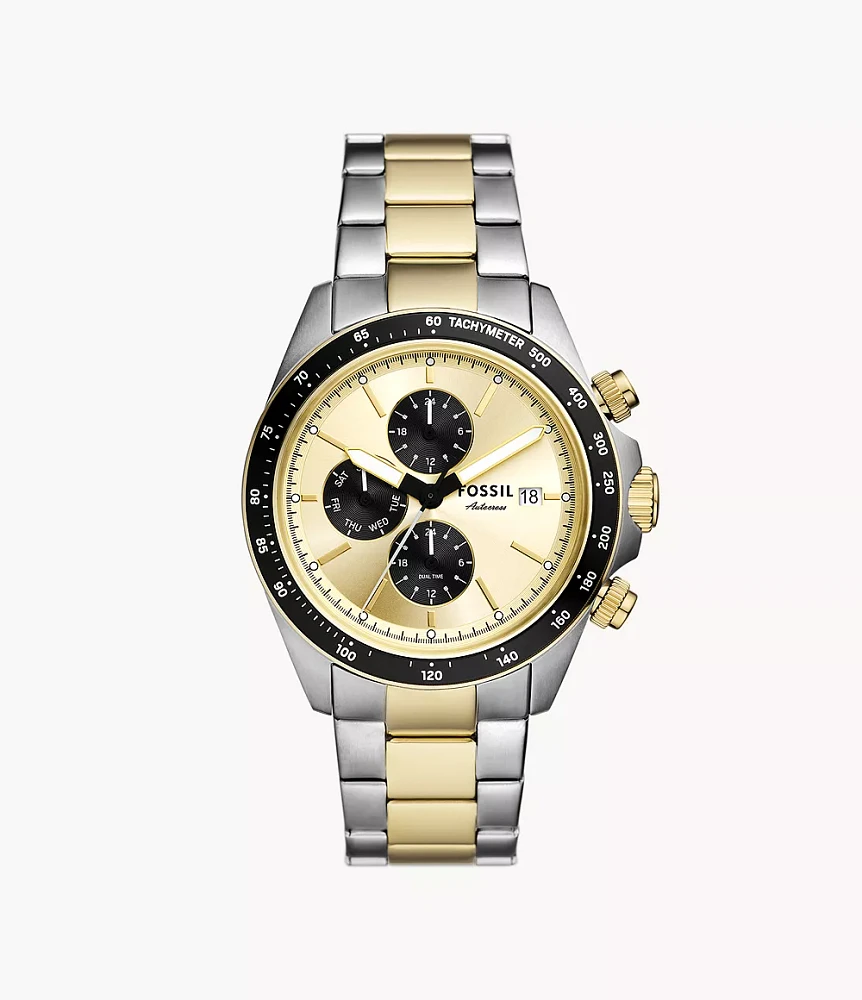 Autocross Multifunction Two-Tone Stainless Steel Watch