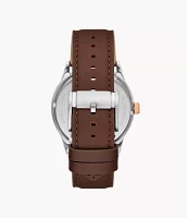 Flynn Automatic Brown Leather Watch