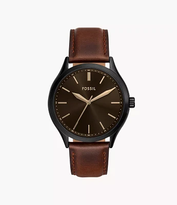 Fenmore Three-Hand Brown Leather Watch