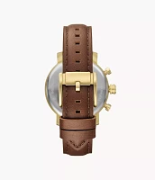 Rhett Multifunction Brown Leather Watch