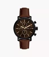 Rhett Multifunction Brown Leather Watch