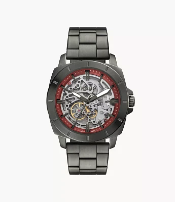 Privateer Three-Hand Gunmetal Stainless Steel Watch