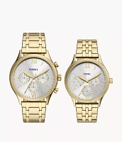 Fenmore Multifunction Gold-Tone Stainless Steel Watch Set