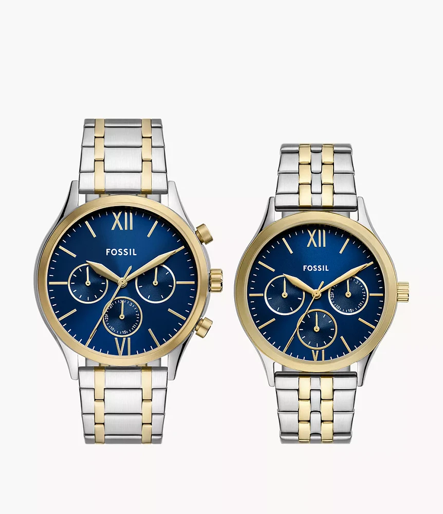 Fenmore Multifunction Two-Tone Stainless Steel Watch Set