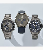 Dalton Three-Hand Smoke Stainless Steel Watch