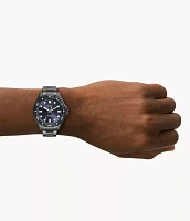 Dalton Three-Hand Smoke Stainless Steel Watch