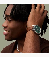 Rhett Multifunction Brown Leather Watch
