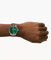 Rhett Multifunction Brown Leather Watch