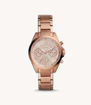 Modern Courier Midsize Chronograph Rose-Gold-Tone Stainless Steel Watch