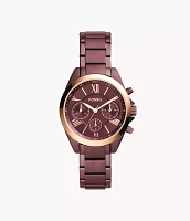 Modern Courier Midsize Chronograph Wine Stainless Steel Watch