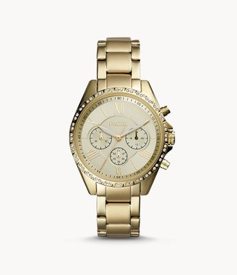 Modern Courier Chronograph Gold-Tone Stainless Steel Watch - BQ3378 - Fossil