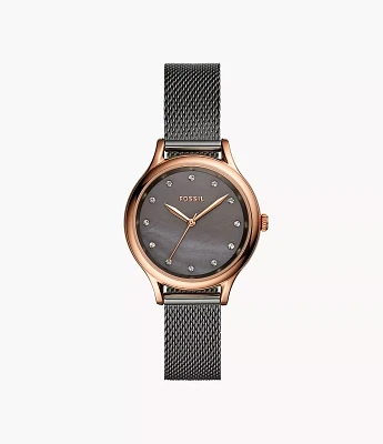 Laney Three-Hand Smoke Stainless Steel Watch