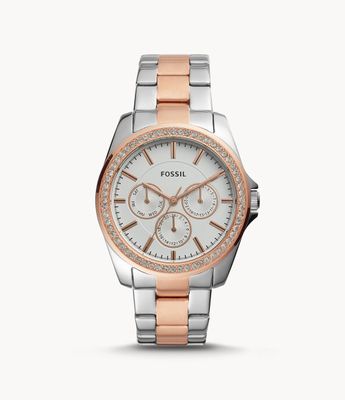 Janice Multifunction Two-Tone Stainless Steel Watch - BQ3420 - Fossil