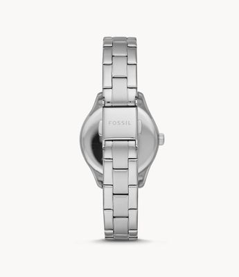 Rye Three-Hand Date Stainless Steel Watch - BQ3637 - Fossil