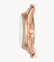 Rye Three-Hand Date Rose Gold-Tone Stainless Steel Watch