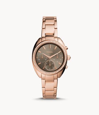Vale Chronograph Rose Gold-Tone Stainless Steel Watch - BQ3659 - Fossil