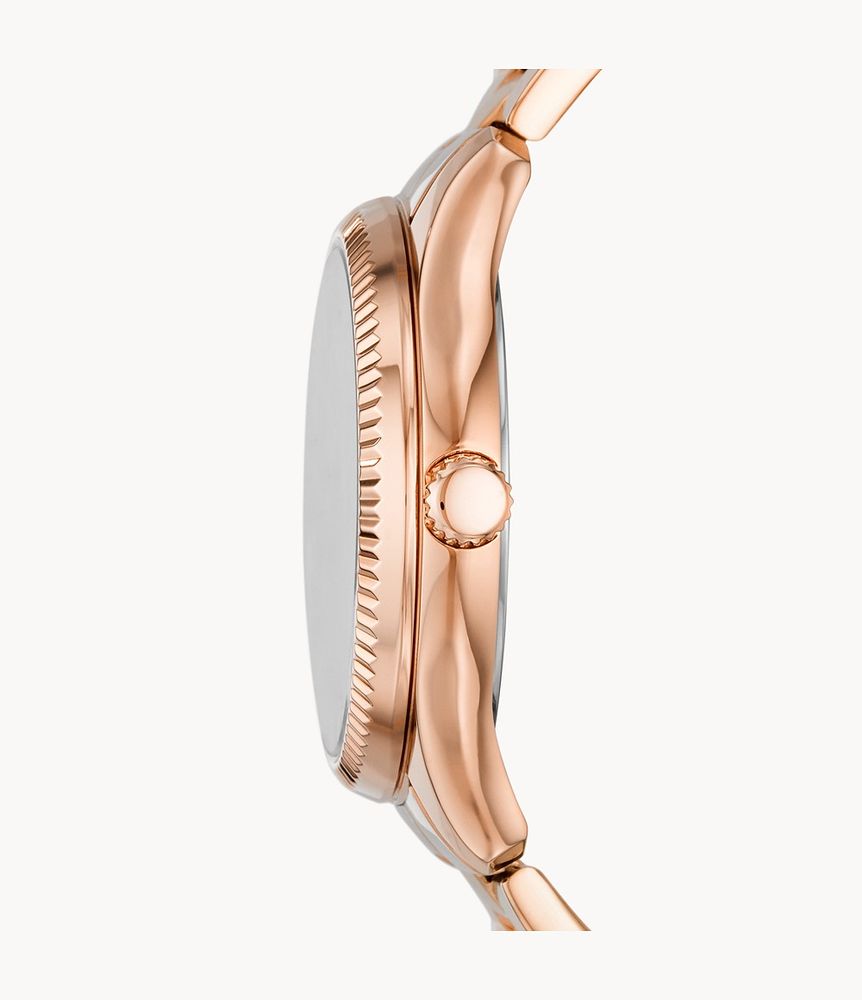 Rye Multifunction Rose Gold-Tone Stainless Steel Watch