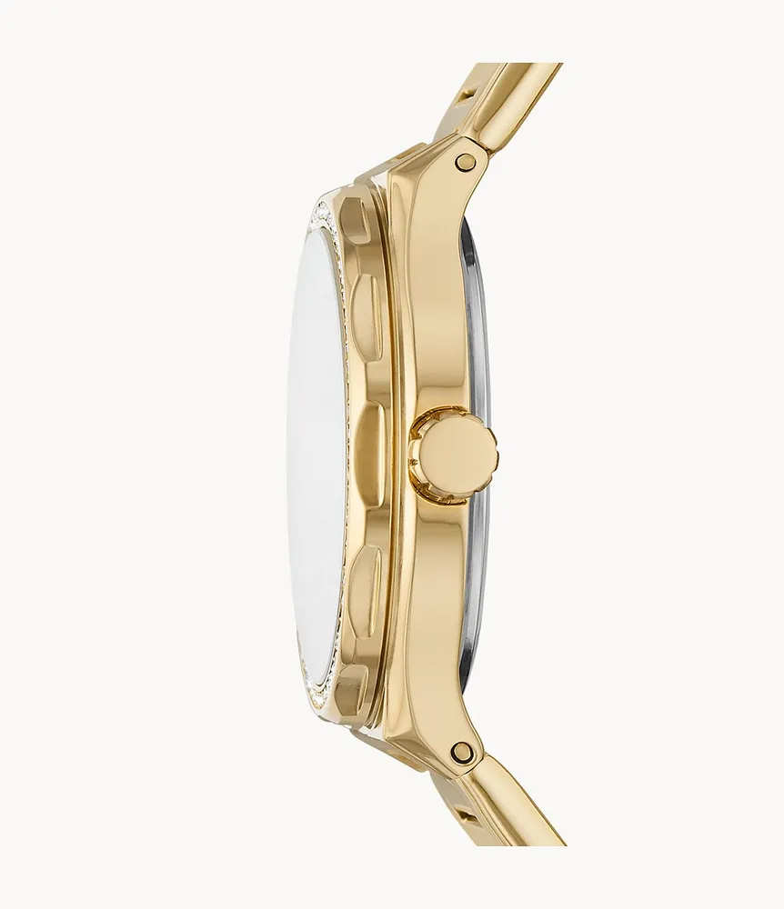 Eevie Multifunction Gold-Tone Stainless Steel Watch