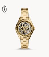 Rye Automatic Gold-Tone Stainless Steel Watch - BQ3755 - Fossil