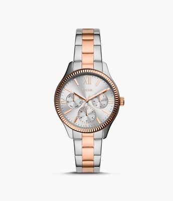 Rye Multifunction Two-Tone Stainless Steel Watch - BQ3761 - Fossil