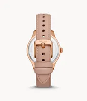 Rye Multifunction Nude Leather Watch