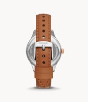 Rye Multifunction Brown Leather Watch