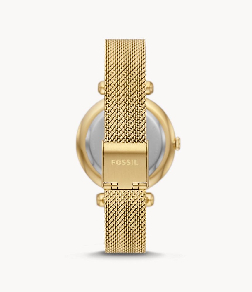 Tillie Three-Hand Gold-Tone Stainless Steel Watch - BQ3777 - Fossil