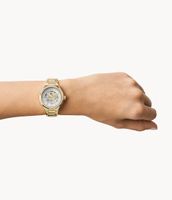 Eevie Automatic Gold-Tone Stainless Steel Watch - BQ3782 - Fossil