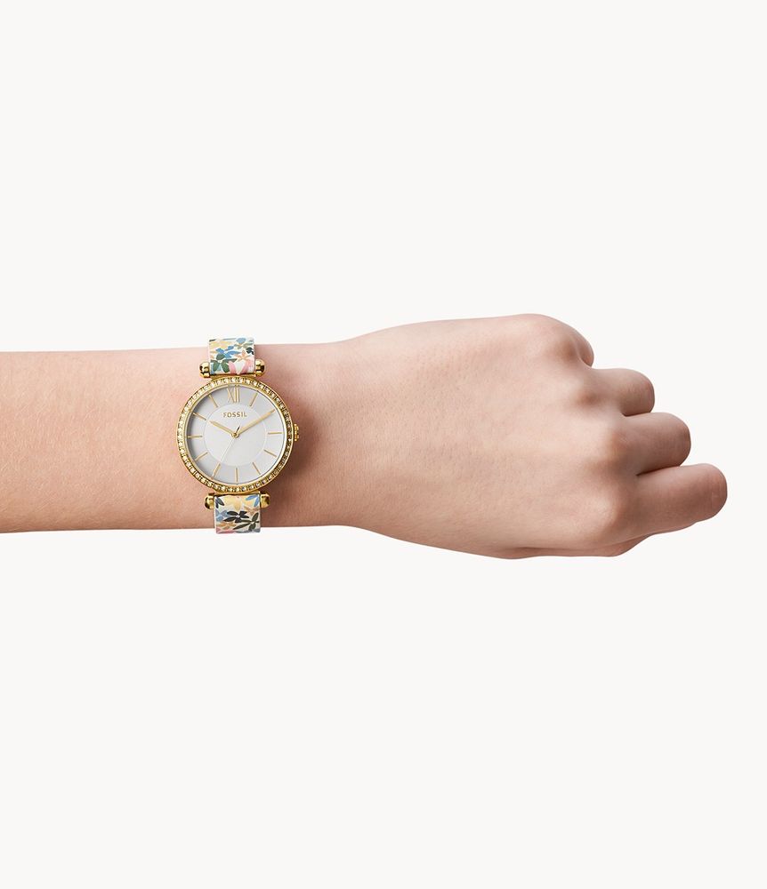 Tillie Three-Hand White Leather Watch - BQ3796 - Fossil