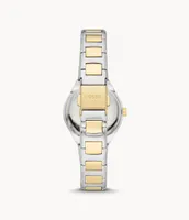 Eevie Three-Hand Date Two-Tone Stainless Steel Watch