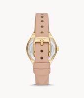 Eevie Three-Hand Date Pink Leather Watch