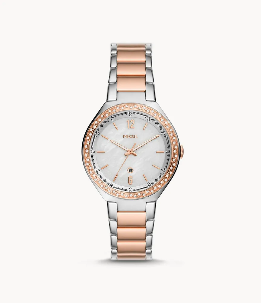 Ashtyn Three-Hand Date Two-Tone Stainless Steel Watch