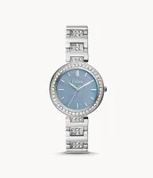 Karli Three-Hand Stainless Steel Watch