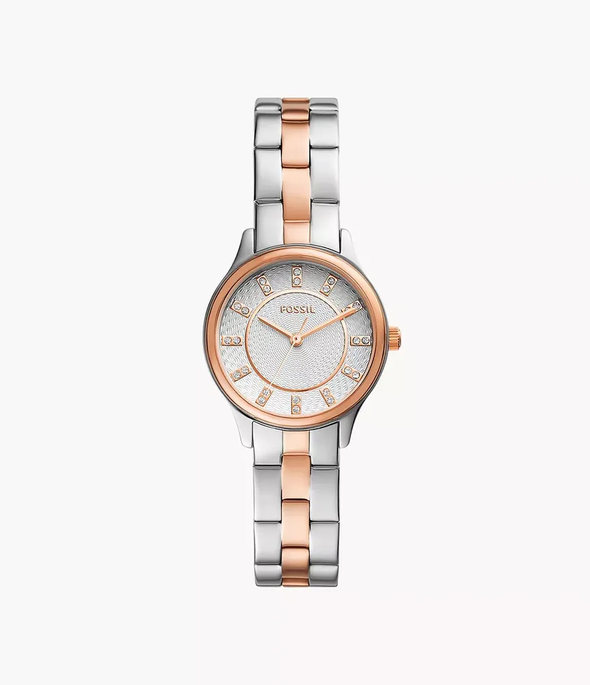 Modern Sophisticate Three-Hand Two-Tone Stainless Steel Watch