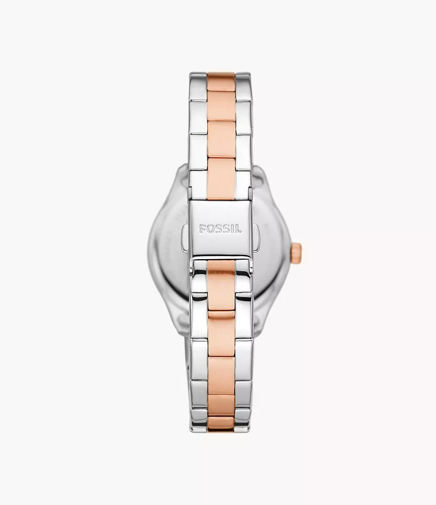 Rye Three-Hand Date Two-Tone Stainless Steel Watch