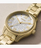 Rye Three-Hand Gold-Tone Alloy Watch