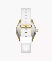 Dayle Three-Hand White Silicone Watch