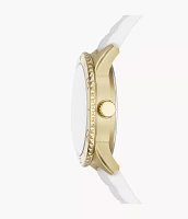 Dayle Three-Hand White Silicone Watch