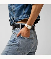 Dayle Three-Hand White Silicone Watch