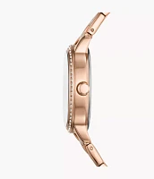 Penny Three-Hand Rose Gold-Tone Stainless Steel Watch